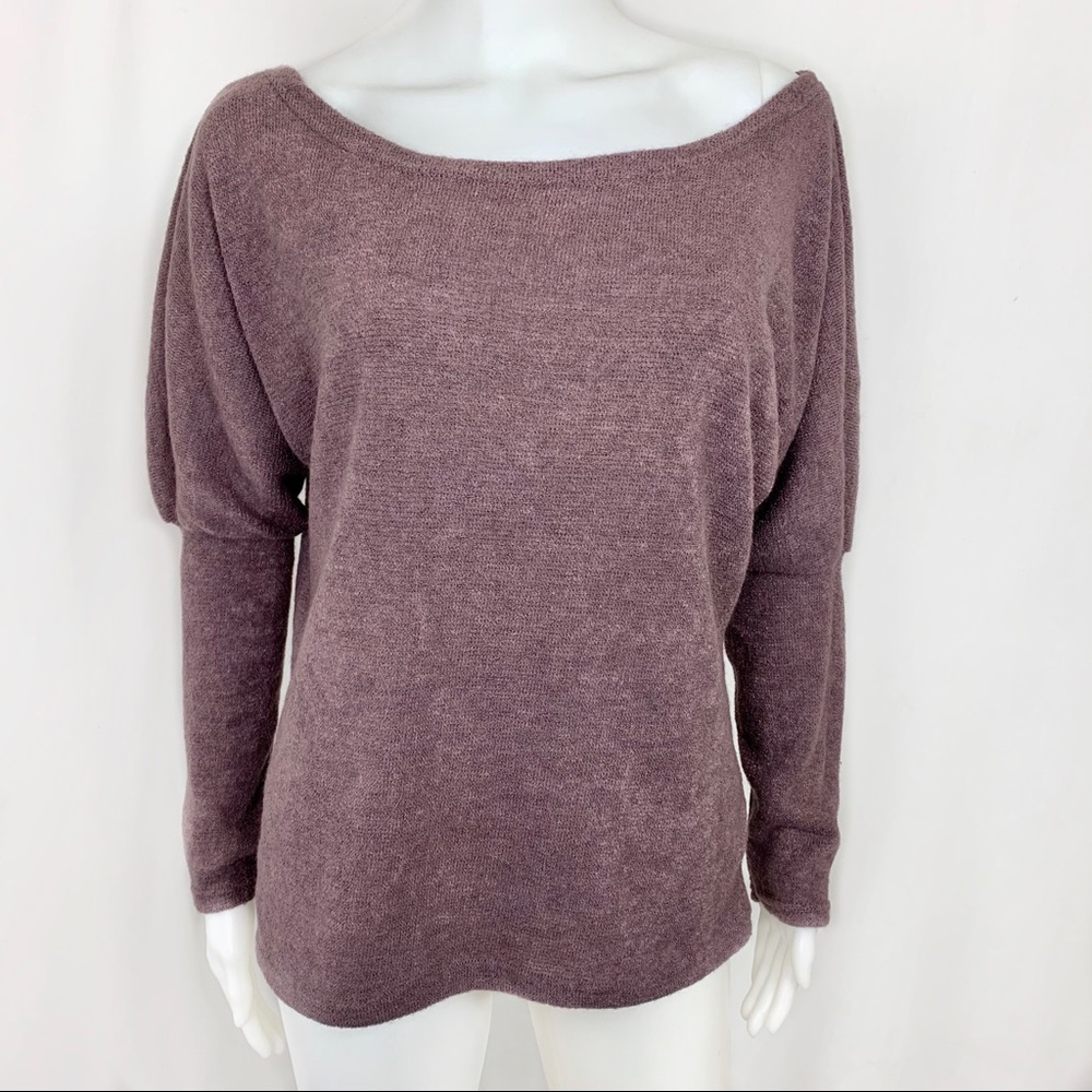 Knit Shirt Flare Shoulder Sleeves Size L - Picture 3 of 6